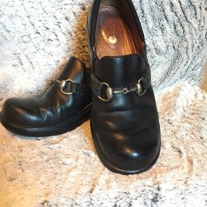 Black Leather Ariat Mules size 7.5